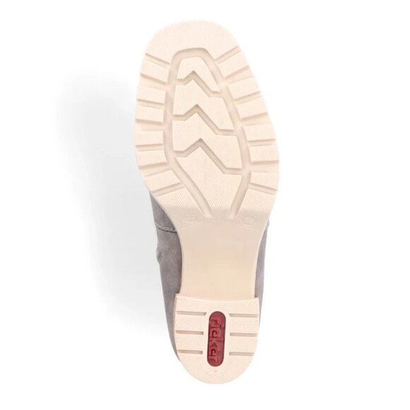 NEW RIEKER Heeled Comfort Booties grey for women 462mn - Picture 3 of 9